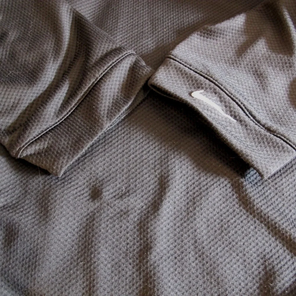 Vintage Nike Sphere Dry Long Sleeve 3-Button Henley Men's‎ XXL Black